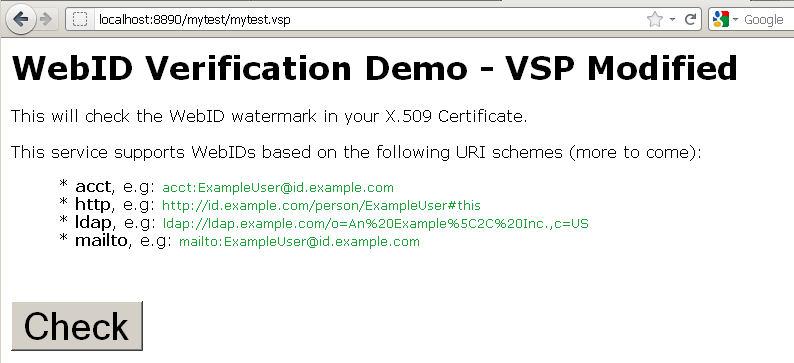VSP pages modification notes